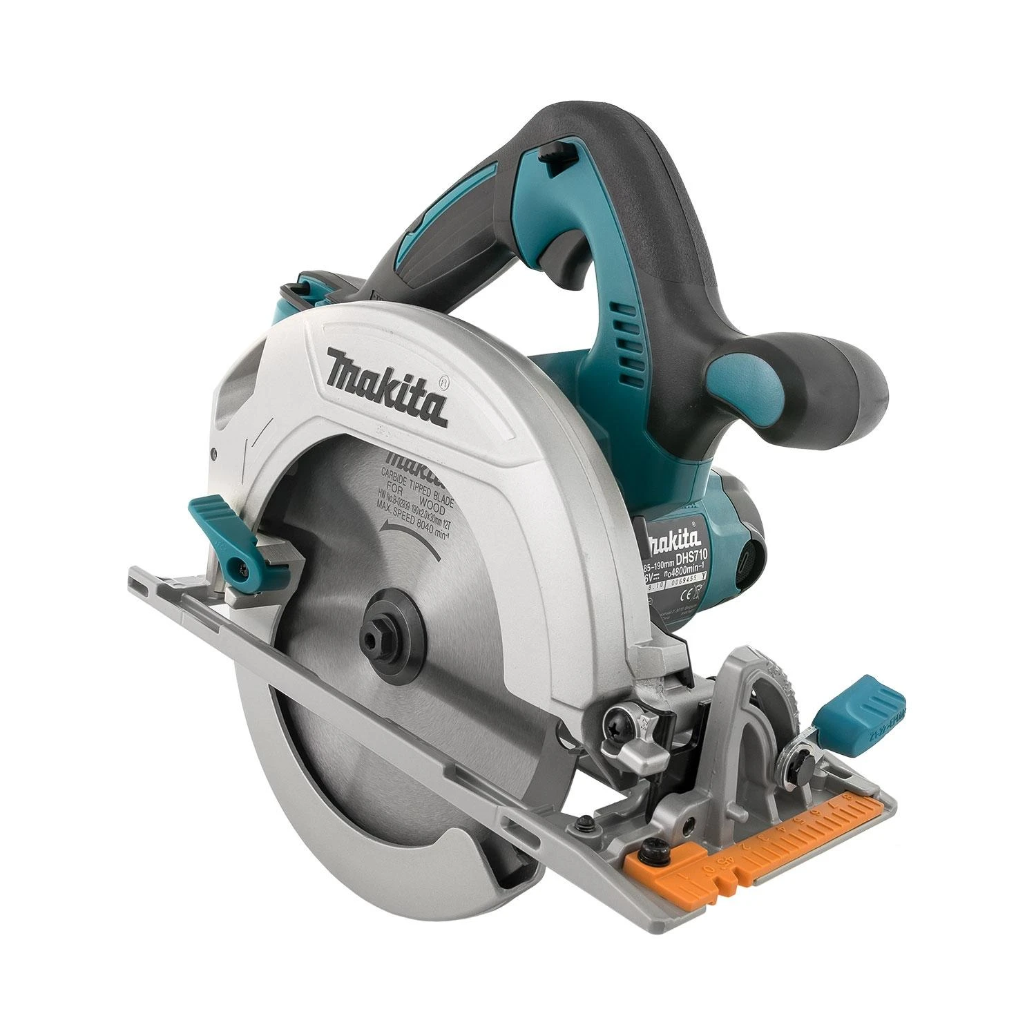 Makita DHS710Z Akumuliatorinis diskinis pjūklas, 2x18V, 68,5 mm, ø190x30mm, Be akumuliatorių ir kroviklio!