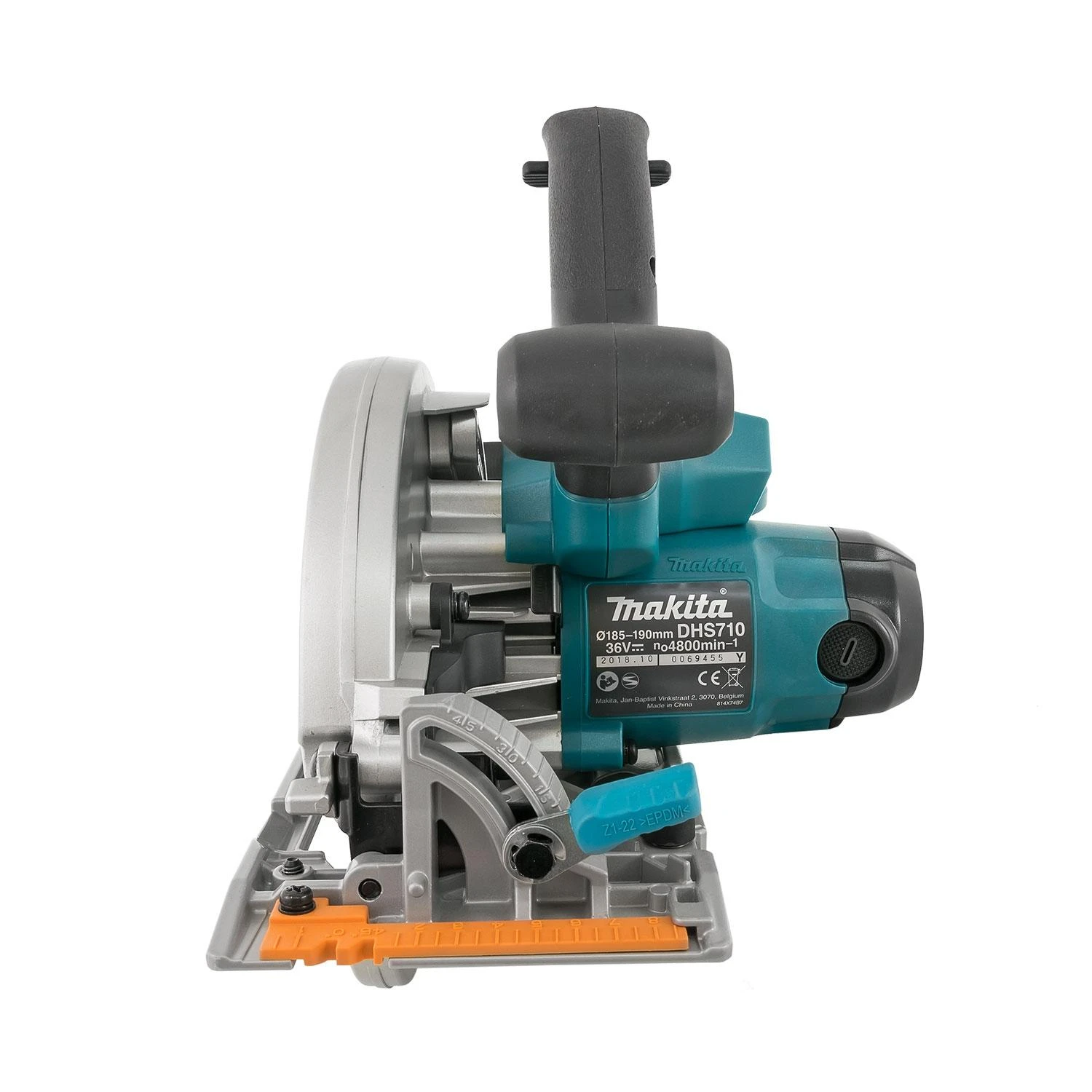 Makita DHS710Z Akumuliatorinis diskinis pjūklas, 2x18V, 68,5 mm, ø190x30mm, Be akumuliatorių ir kroviklio!