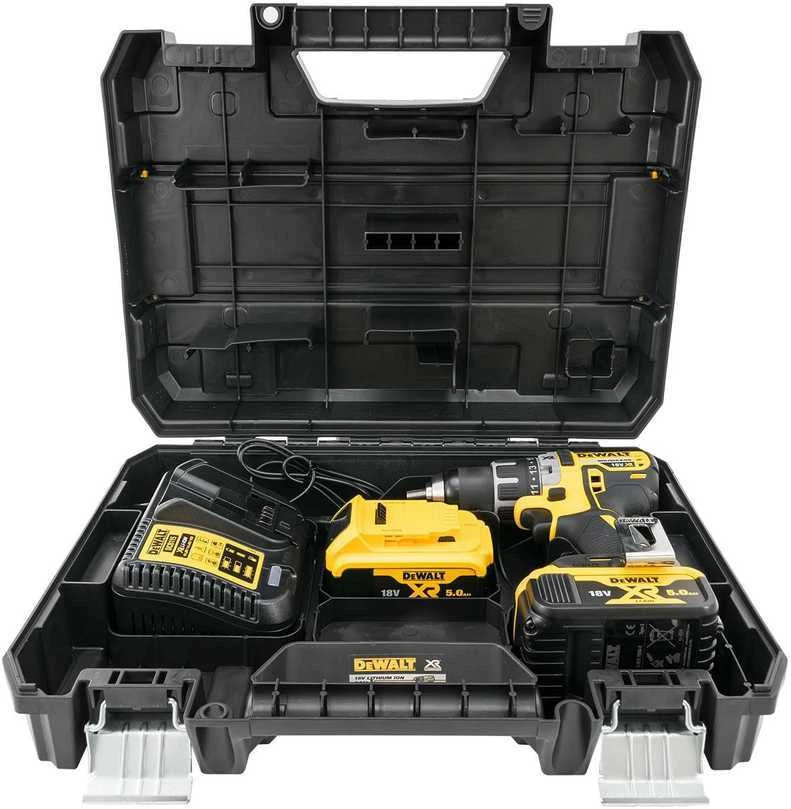 DeWALT akumuliatorinis suktuvas gręžtuvas DCD791P2, 18V, 70Nm, 2x5.0Ah