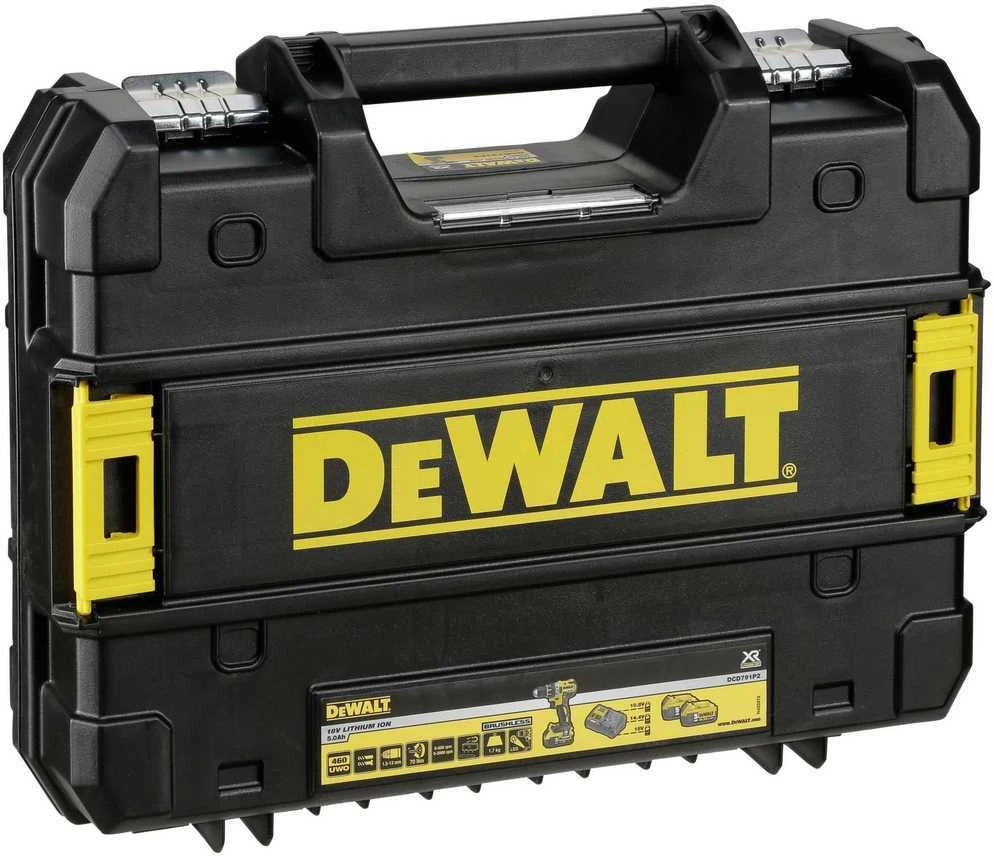 DeWALT akumuliatorinis suktuvas gręžtuvas DCD791P2, 18V, 70Nm, 2x5.0Ah