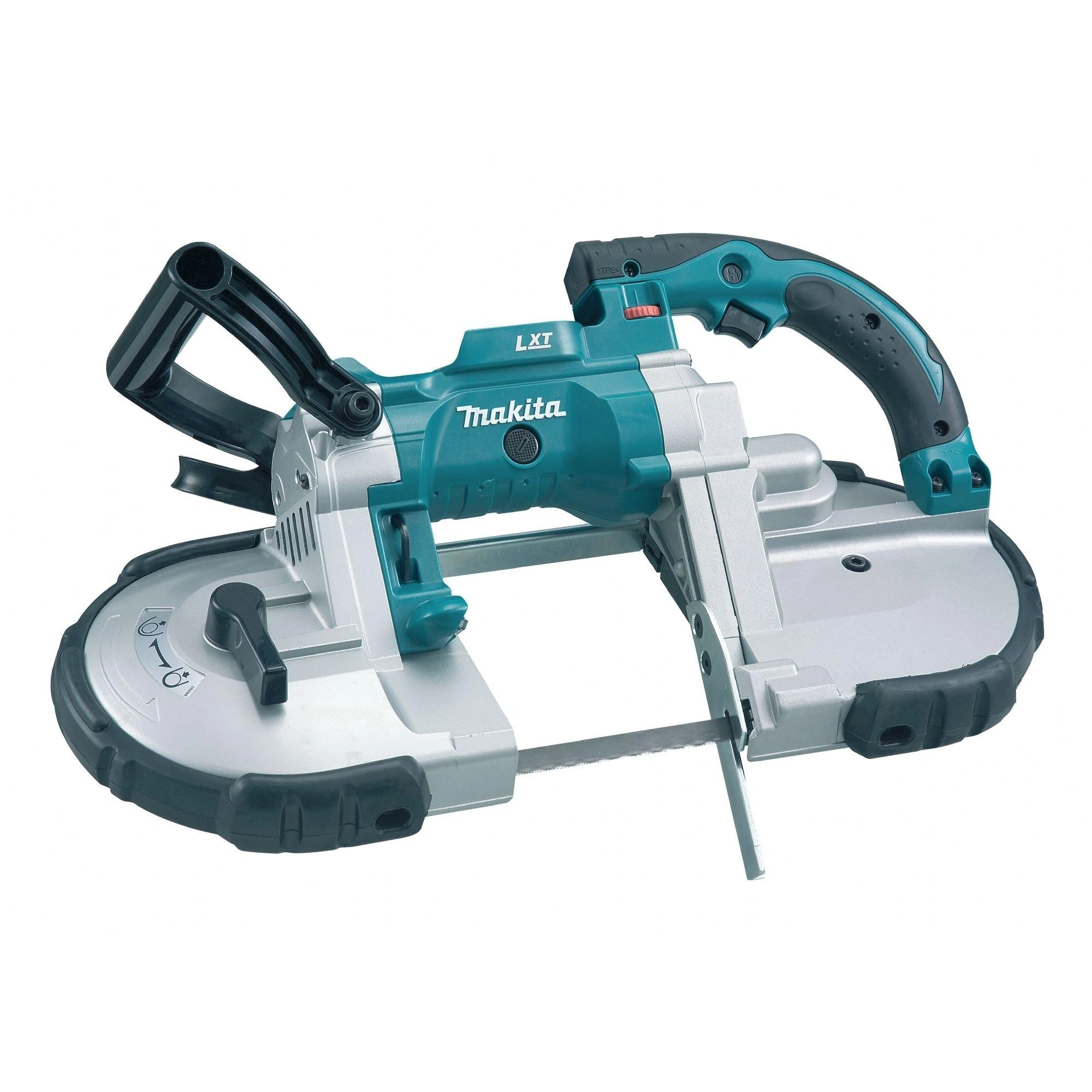 Makita DPB180Z Akumuliatorinis juostinis pjūklas,120X120mm, 18V, be akumuliatoriaus ir kroviklio