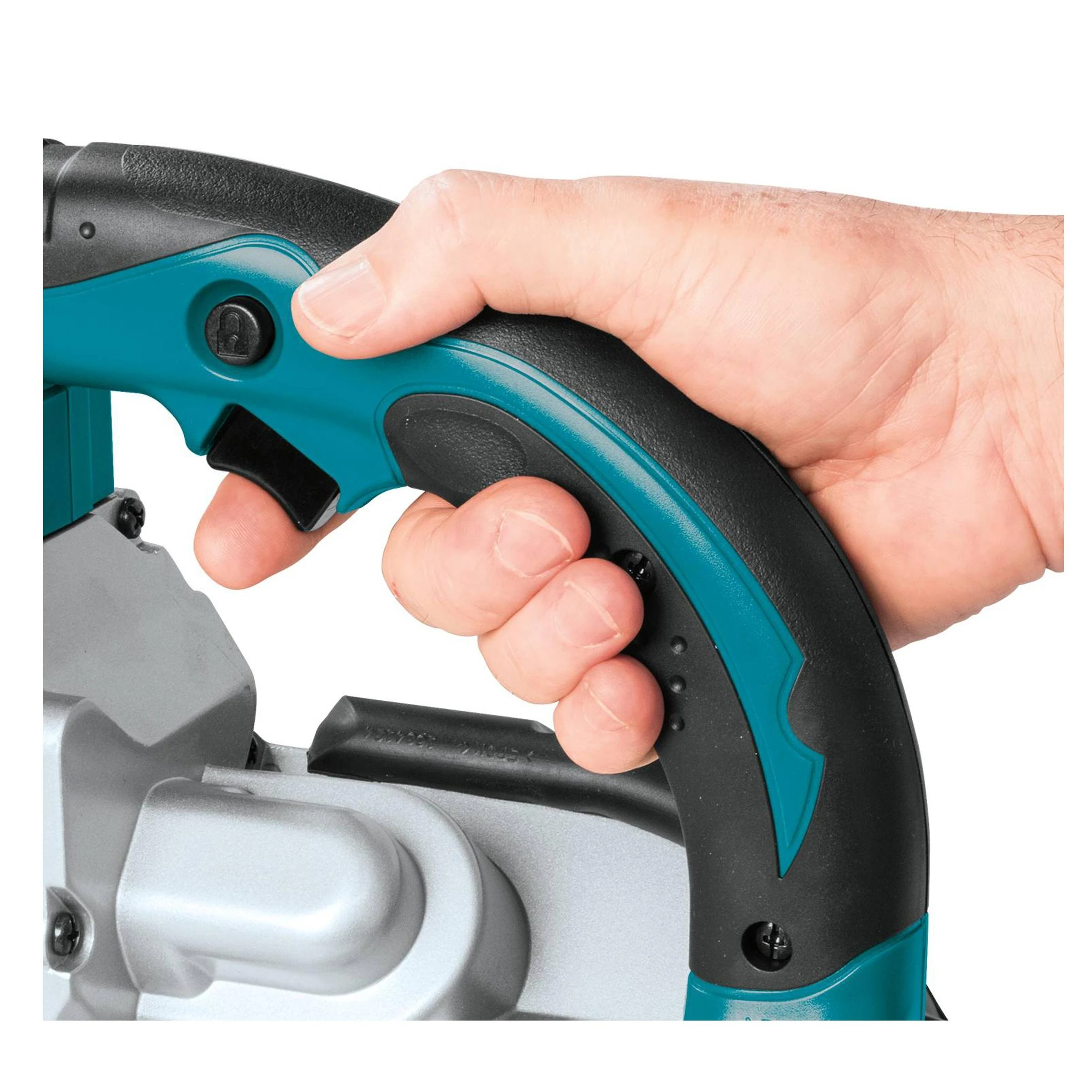 Makita DPB180Z Akumuliatorinis juostinis pjūklas,120X120mm, 18V, be akumuliatoriaus ir kroviklio