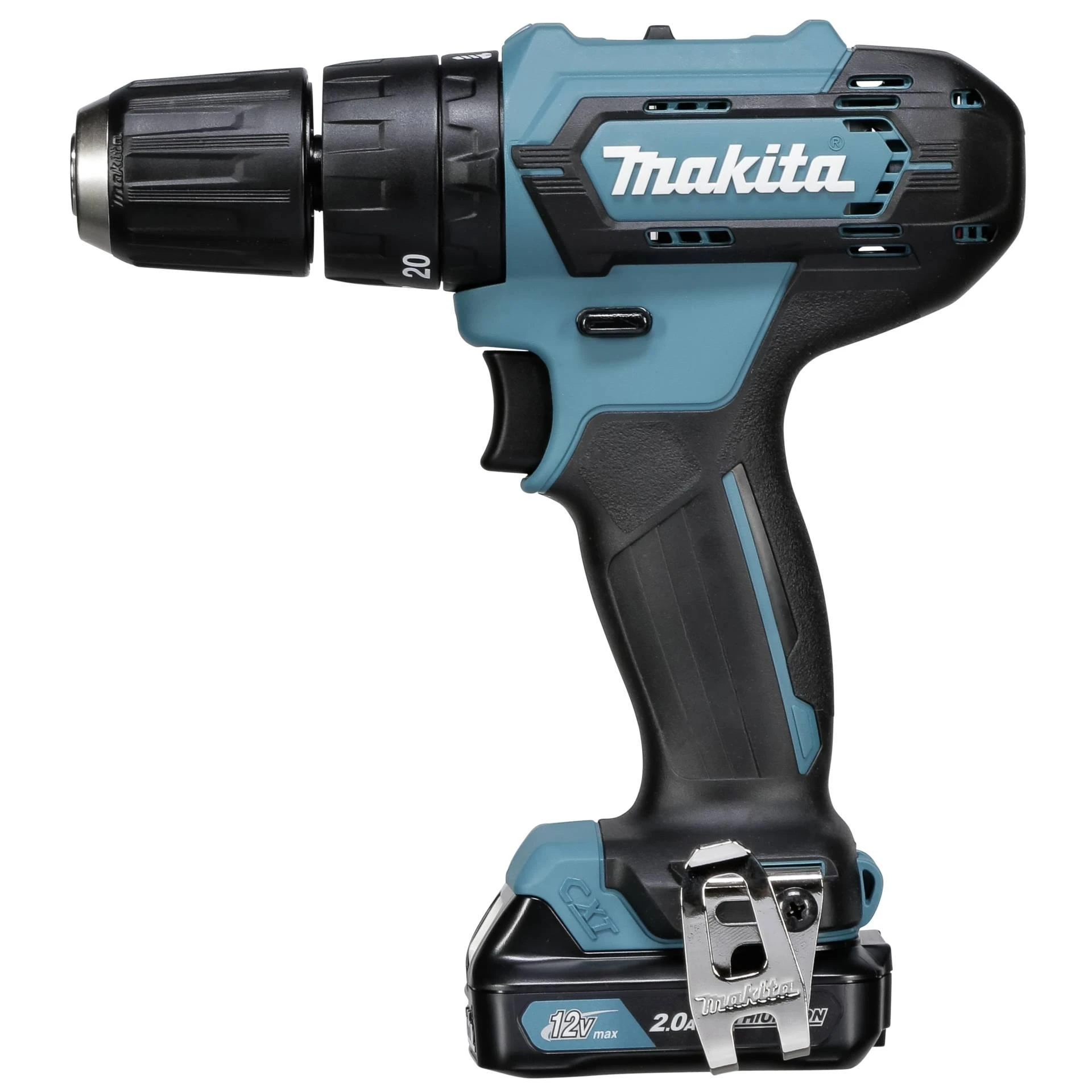 Makita HP333DSAX1 gręžtuvas kairės pusės vaizdas