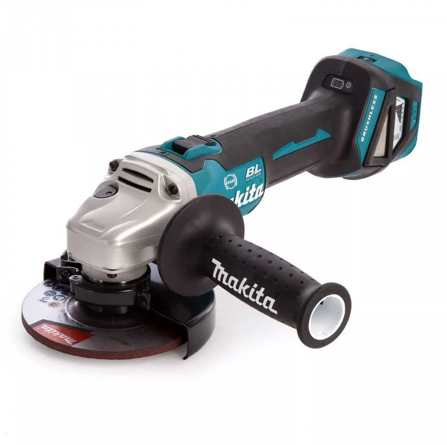 Makita akumuliatorinis kampinis šlifuoklis DGA513Z 18V, be akumuliatoriaus ir kroviklio