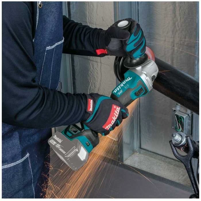 Makita akumuliatorinis kampinis šlifuoklis DGA513Z 18V, be akumuliatoriaus ir kroviklio