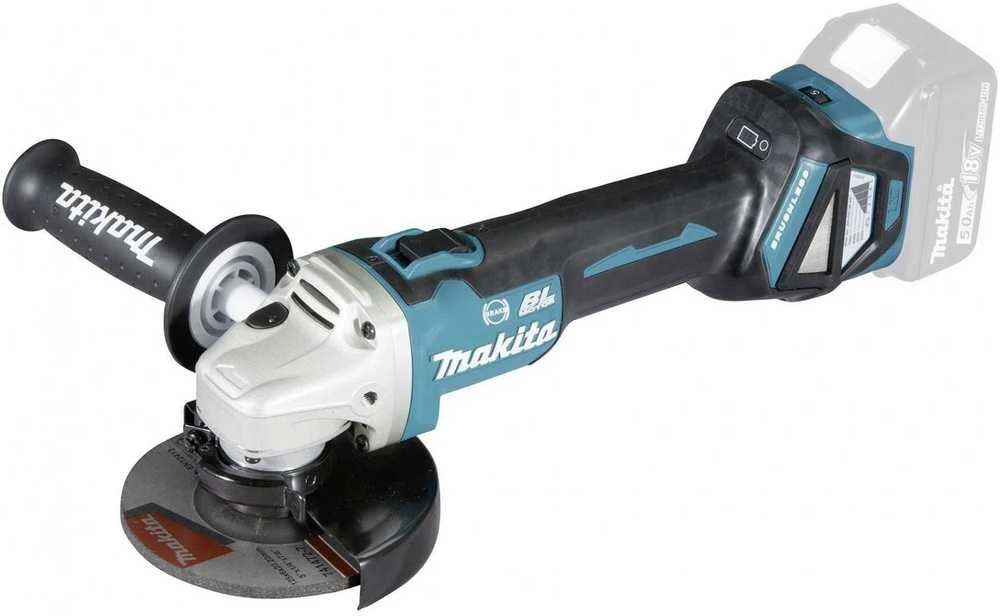 Makita akumuliatorinis kampinis šlifuoklis DGA513Z 18V, be akumuliatoriaus ir kroviklio