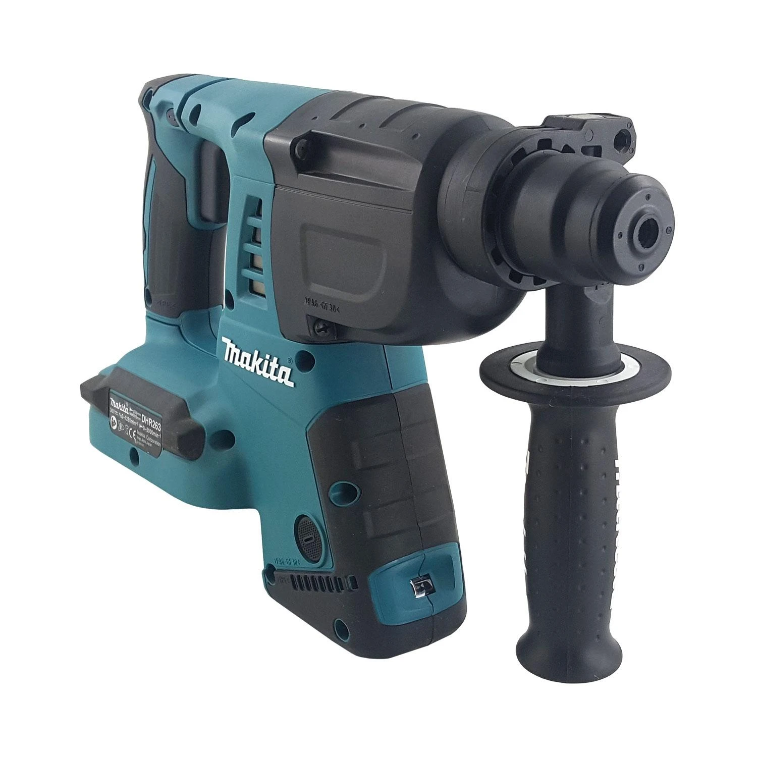 Makita DHR263Z Akumuliatorinis perforatorius, 2X18 V, SDS-PLUS, 2,5J LED, Be akumuliatorių ir kroviklio!