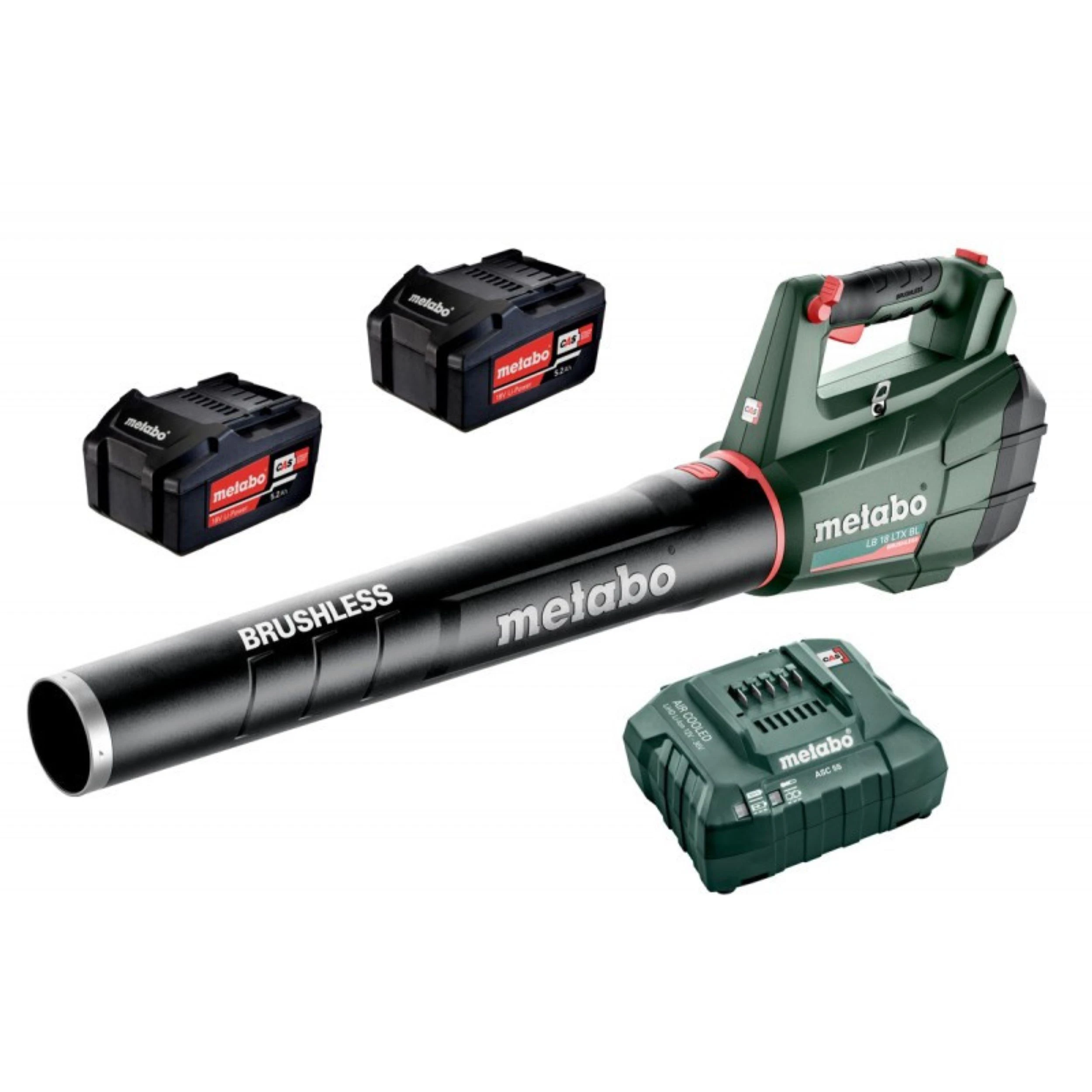 Metabo akumuliatoriis lapų pūstuvas LB 18 LTX BL, 2x5.2Ah, ASC 55
