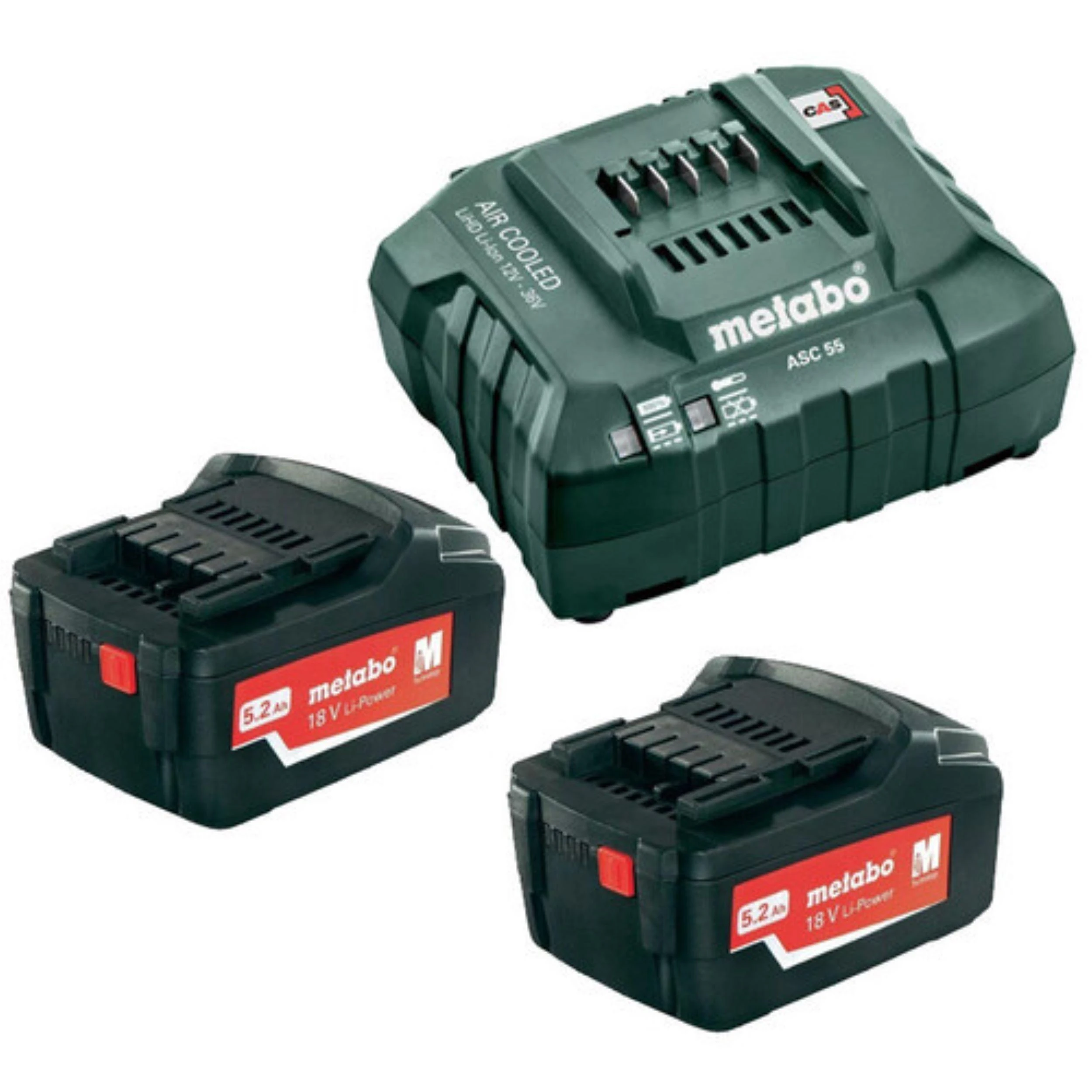 Metabo akumuliatoriis lapų pūstuvas LB 18 LTX BL, 2x5.2Ah, ASC 55