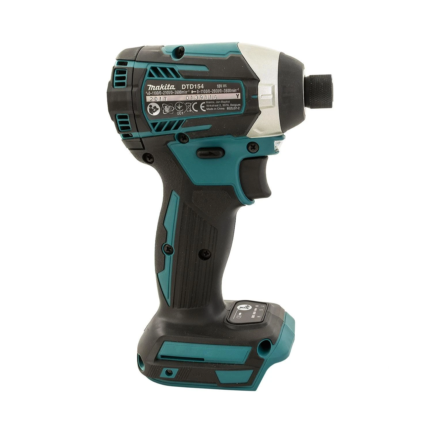 Makita DTD154Z Akumuliatorinis smūginis suktuvas, 18 V,Li-ion 175 Nm, LED, BL-motor, Be akumuliatorių ir kroviklio!
