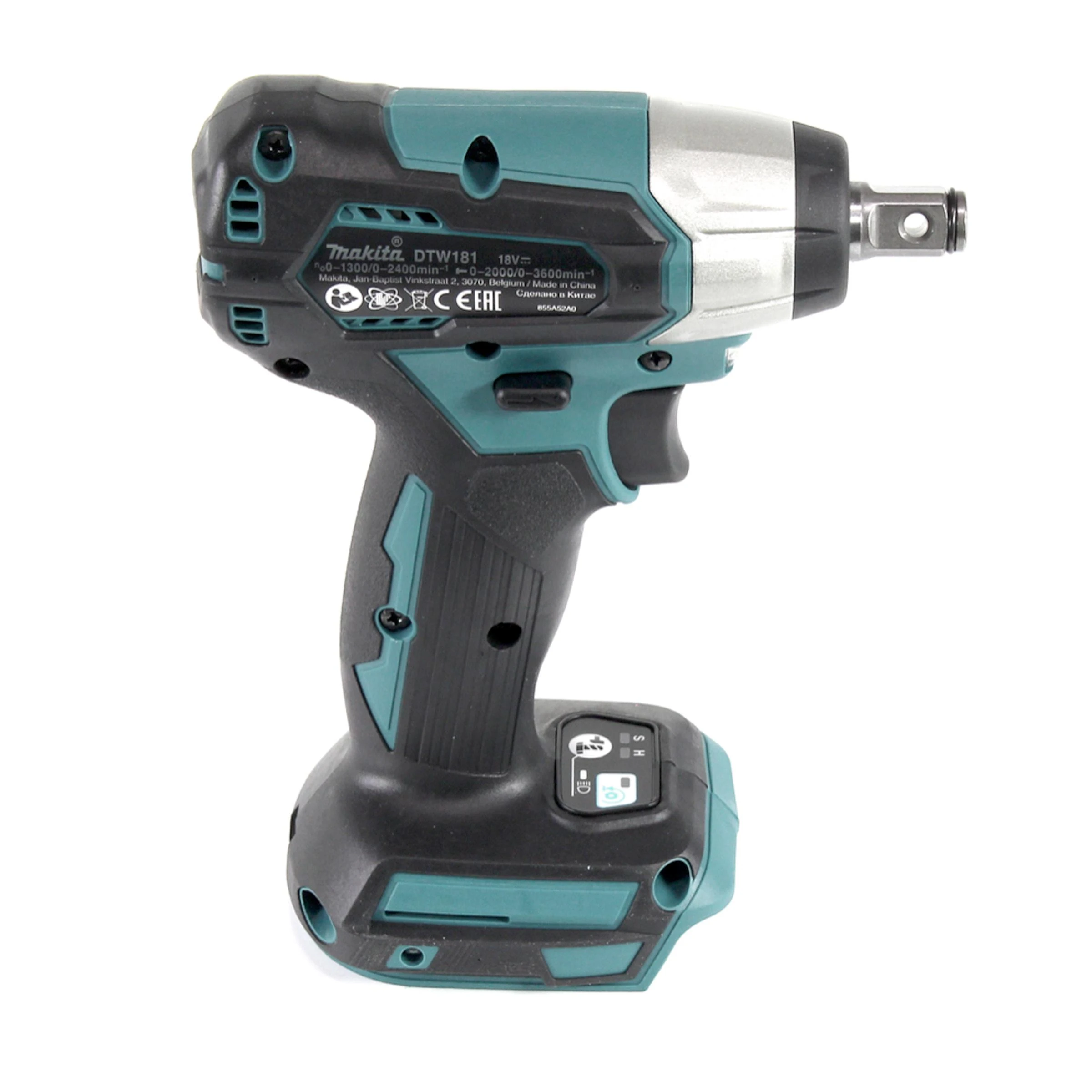 Makita DTW181Z Akumuliatorinis smūginis veržliasukis 18V, 210 Nm, LED 1/2", Be akumuliatorių ir kroviklio!