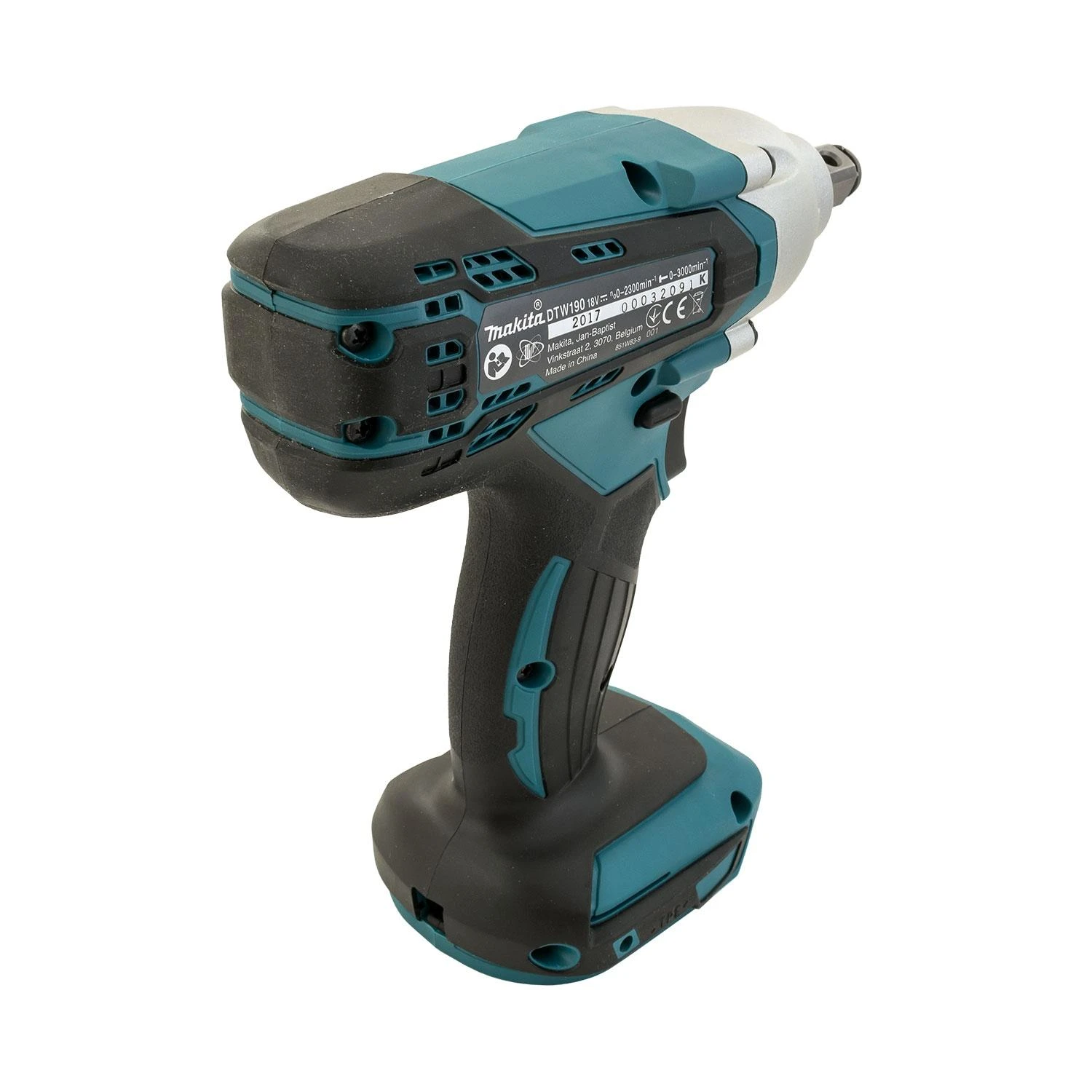 Makita DTW190Z Akumuliatorinis smūginis veržliasukis 18V, 190 Nm, LED 1/2", Be akumuliatorių ir kroviklio!