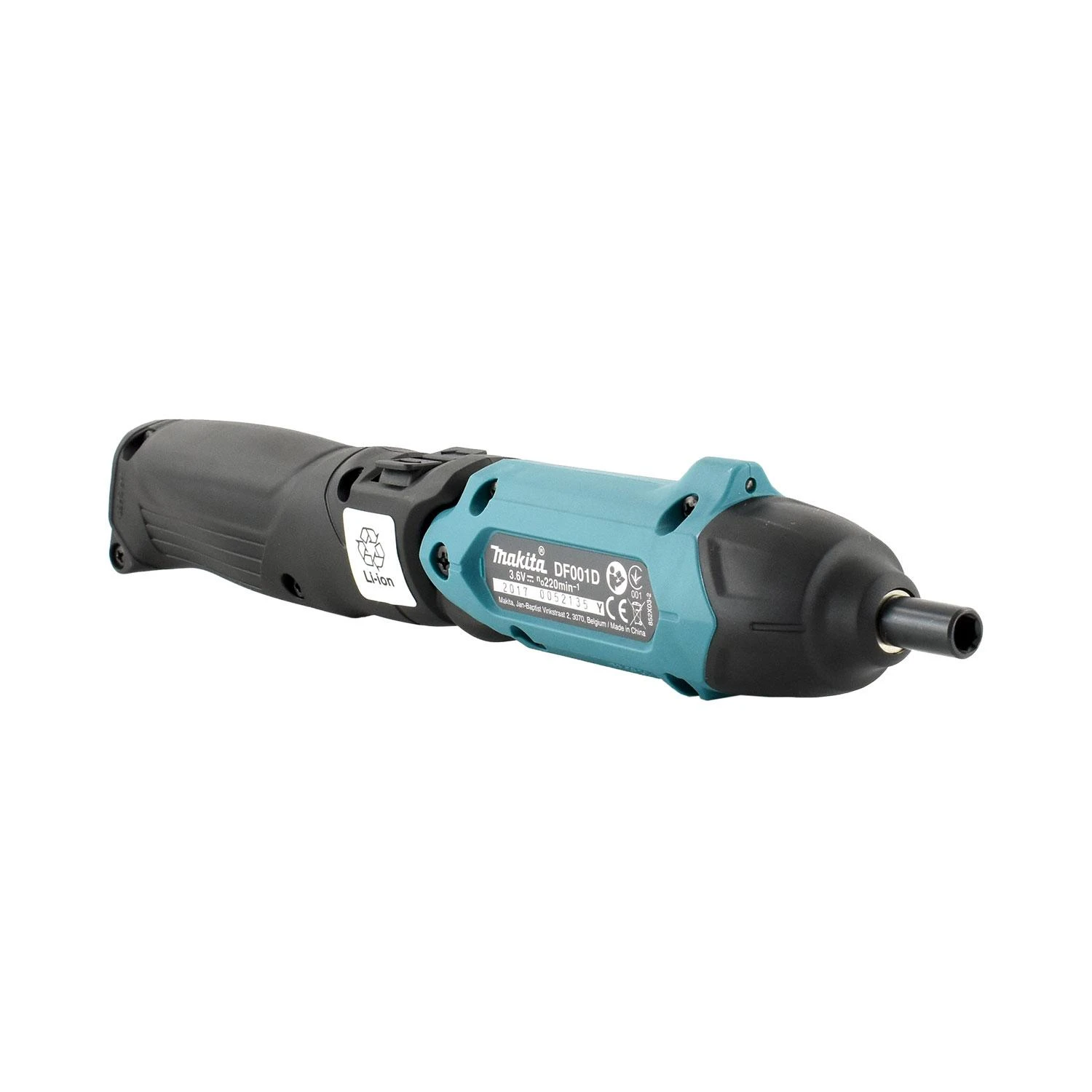 Makita DF001DW Akumuliatorinis suktuvas 1,5Ah įmontuotas Li-ion akumuliatorius; mikro USB įkrovimas; 4Nm; 1/4"; LED; 81 vnt. priedų rinkinys