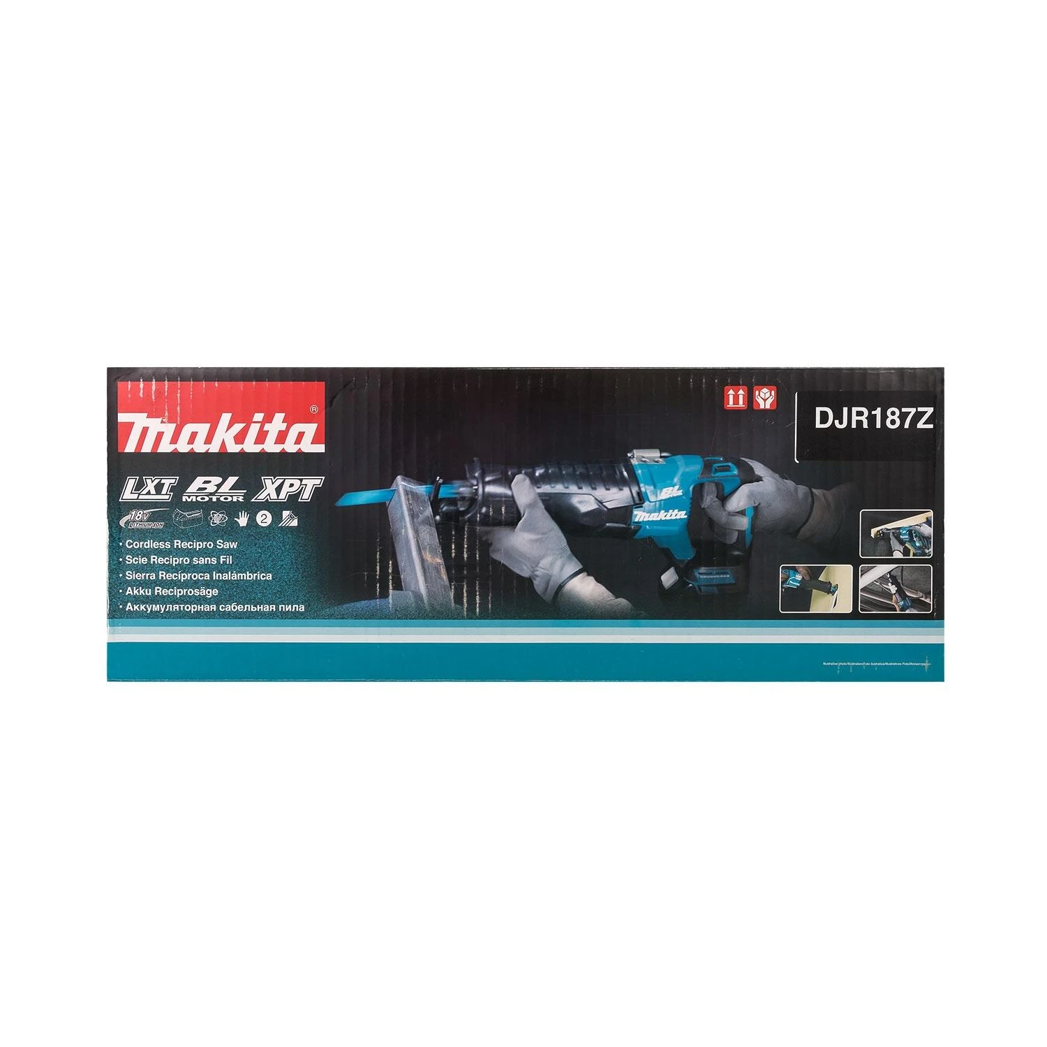 Akumuliatorinis tiesinis pjūklas Makita DJR187Z 18 V, be akumuliatoriaus ir kroviklio
