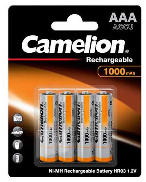Akumuliatorius - Camelion HR03 AAA 1000mAh 1.2V 4 Pakelis