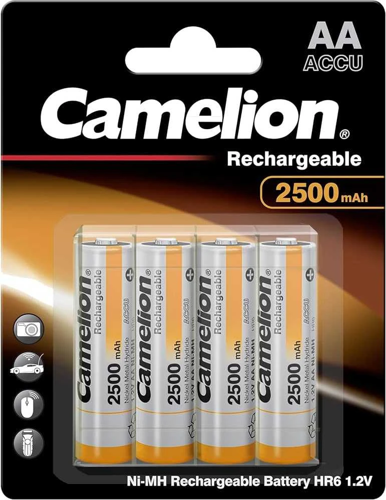 Akumuliatorius - Camelion HR6 AA 2500mAh 1.2V 4 Vnt.