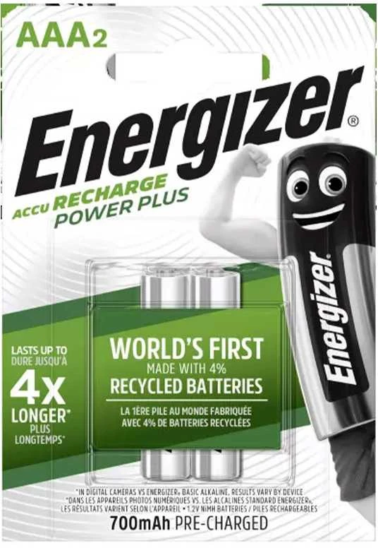 Energizer AAA 700mAh akumuliatoriai pakuotėje