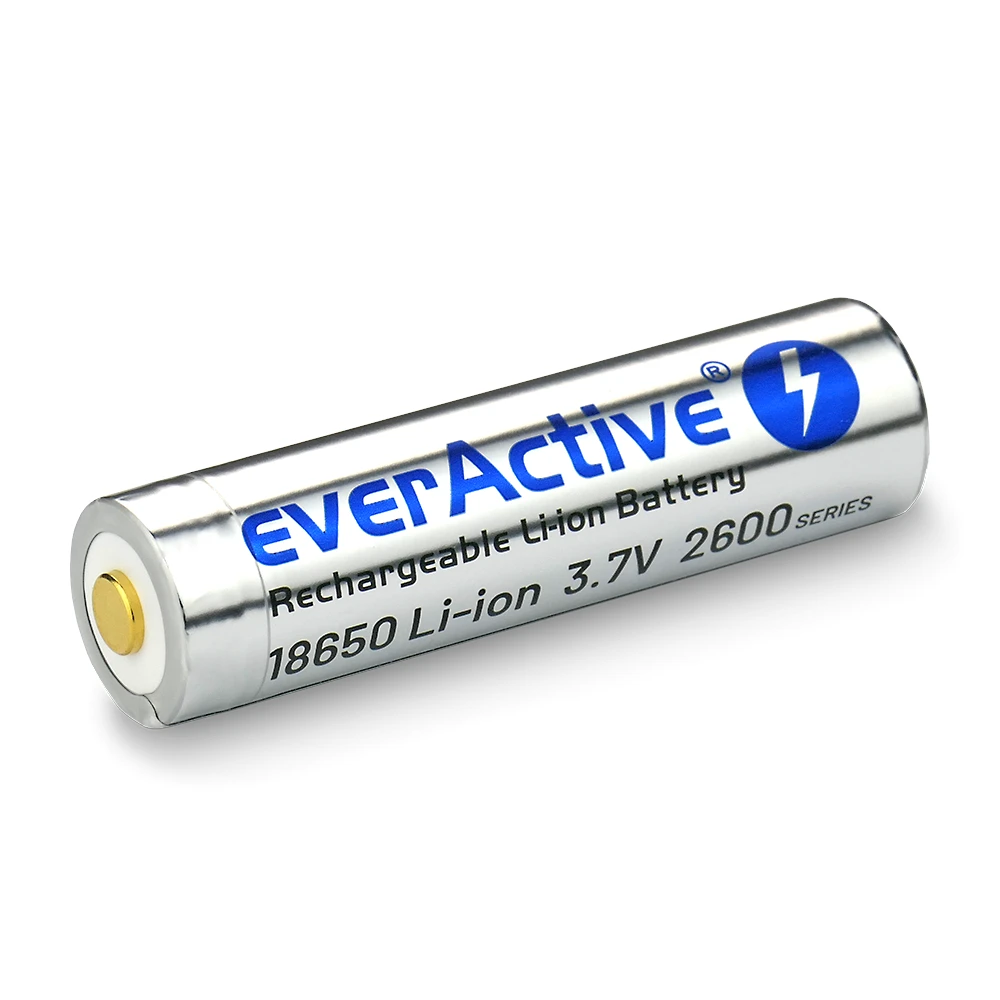 everActive USB įkraunamas 18650 3,7V 2600mAh akumuliatorius su PCM