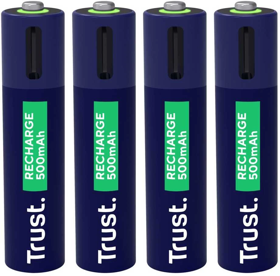 Akumuliatorius - Trust 25671 Įkraunamas AAA 500mAh 800 Ciklų 4 vnt.