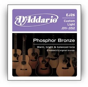 Stygos akustinei gitarai D'Addario EJ26 .011