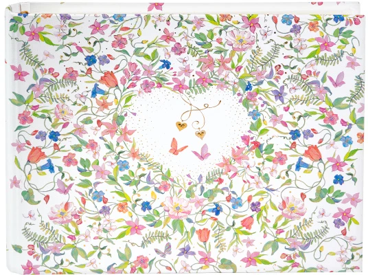 Albumas svečių knyga GOLDBUCH 47035 Charming Heart 29x23/50psl | spiralinio rišimo | kampučiai/lipdukai[V]