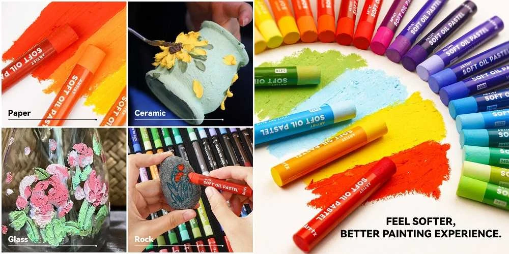 Aliejinių pastelių rinkinys ARRTX, 72 spalvų