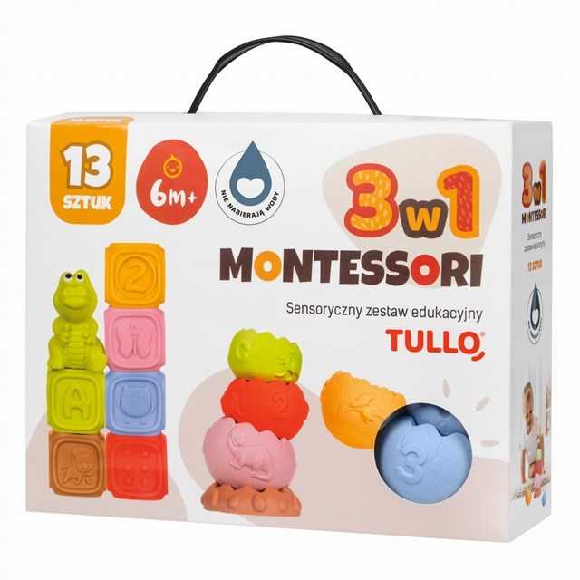 AM Tullo TULLO 612 sensoriniai blokai, sensorinė piramidė, Montessori mokomasis gyvūnų rinkinys 13 vnt.