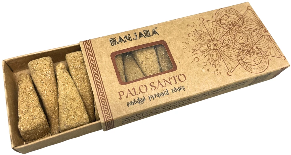 Ancient Wisdom Piramidiniai kūginiai smilkalai Palo Santo, Banjara, 40g