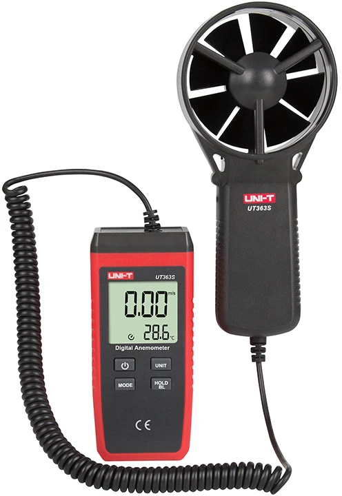 Anemometras su temperatūros indikacija 0.4~30m/s, -10~50℃ UNI-T