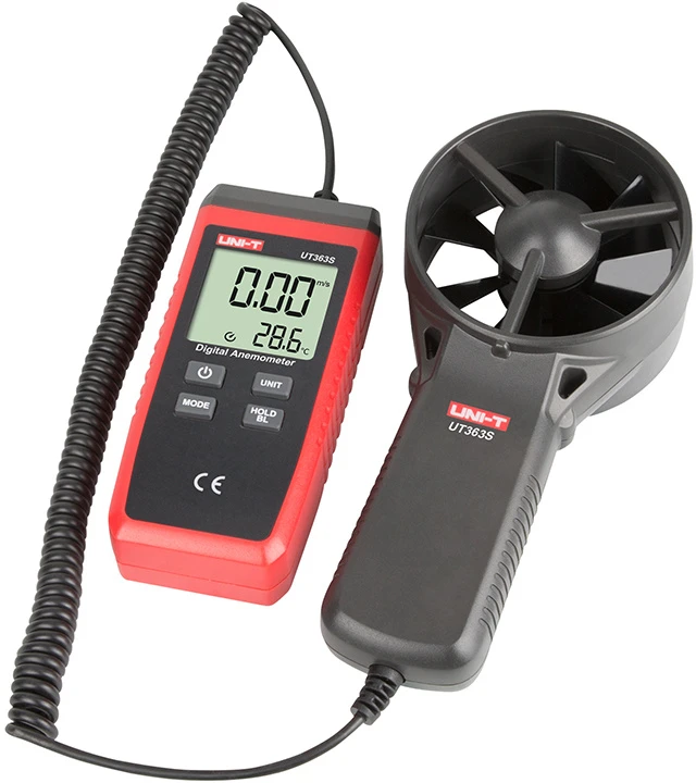 Anemometras su temperatūros indikacija 0.4~30m/s, -10~50℃ UNI-T