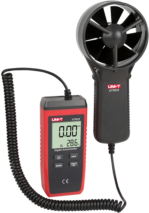 Anemometras su temperatūros indikacija 0.4~30m/s, -10~50℃ UNI-T