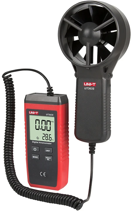 Anemometras su temperatūros indikacija 0.4~30m/s, -10~50℃ UNI-T