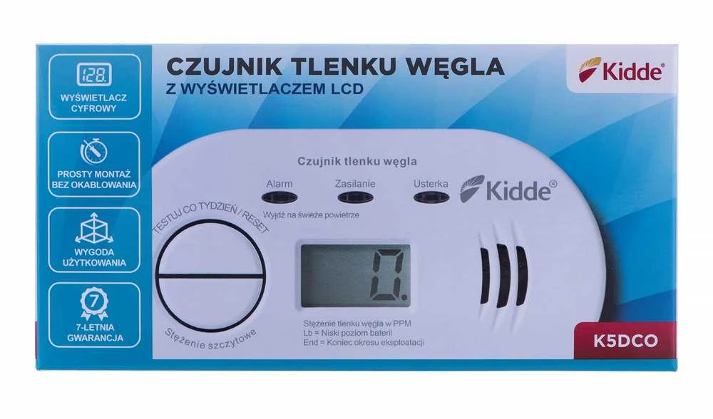 Anglies monoksido jutiklis Kidde K5DCO