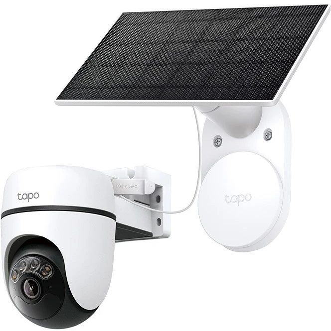 TP-LINK TC90 KIT | Saulės energija varomas stebėjimo kamerų rinkinys su pasukamu mechanizmu | 3 MP | 4 mm/F1.6 | „MicroSD“ kortelė iki 512 GB
