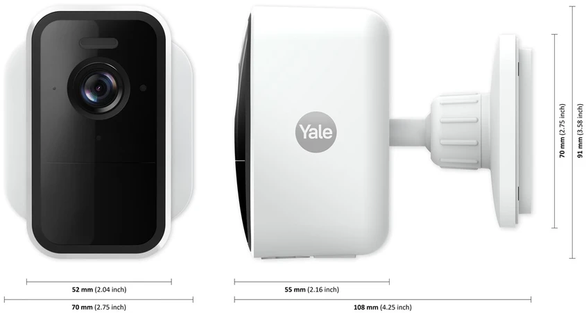 Yale SV-OC-1A-W apsaugos kamera Cube IP apsaugos kamera Vidaus ir lauko 1080 x 1920 pikselių siena