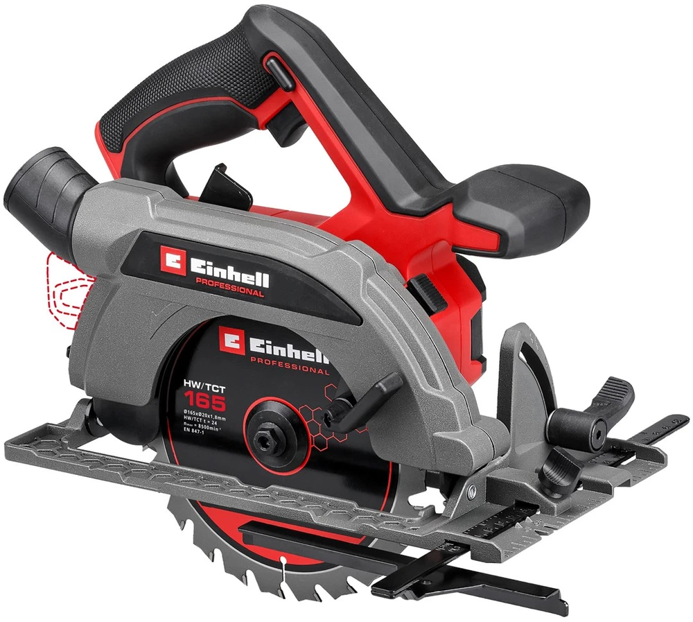 EINHELL akumuliatorinis diskinis pjūklas 18V TP CS 18/165 Li BL be akumuliatoriaus ir kroviklio 4331225