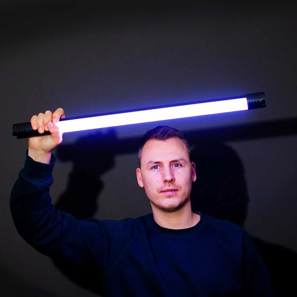 Apšvietimo įranga - Caruba 60cm RGB LED vamzdis nešiojamas šviesos reguliuojamos spalvos