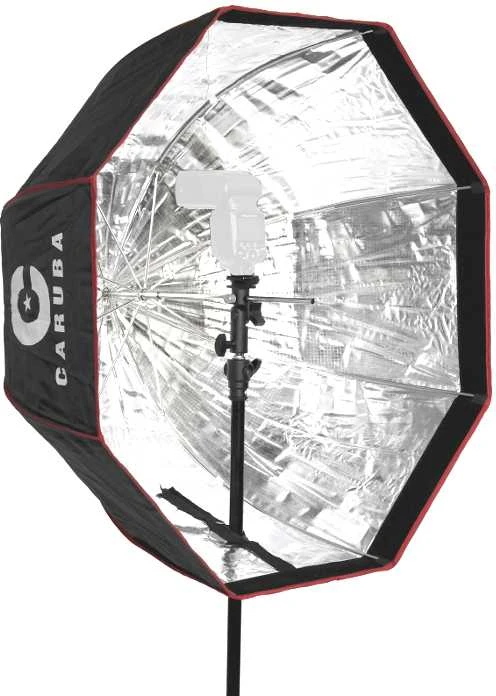 Apšvietimo Įranga - Caruba Orb Speedlite Kit 80cm Softbox (aštuonkampis, skėčio dizainas)
