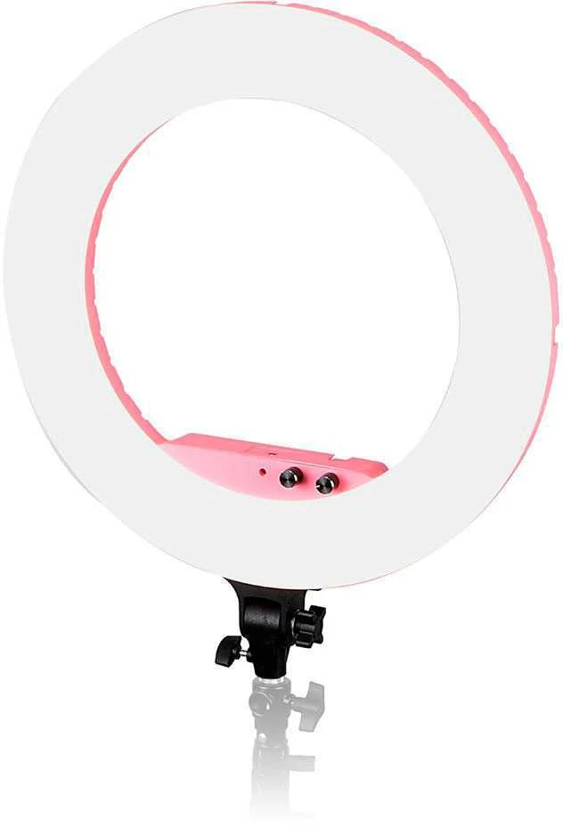 Apšvietimo Įranga - Caruba Round Vlogger 18" LED Set 9800 Lumen Rožinė