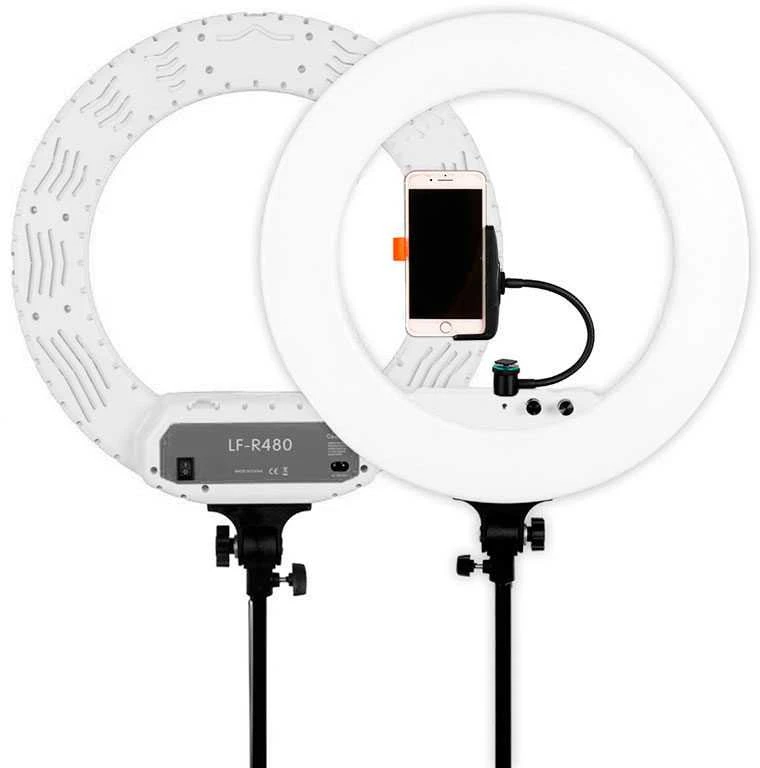 Apšvietimo Įranga - Caruba Round Vlogger 18" LED Set 100W 9800 Lumen Balta