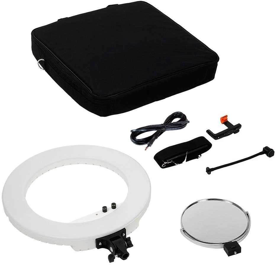 Apšvietimo Įranga - Caruba Round Vlogger 18" LED Set 100W 9800 Lumen Balta