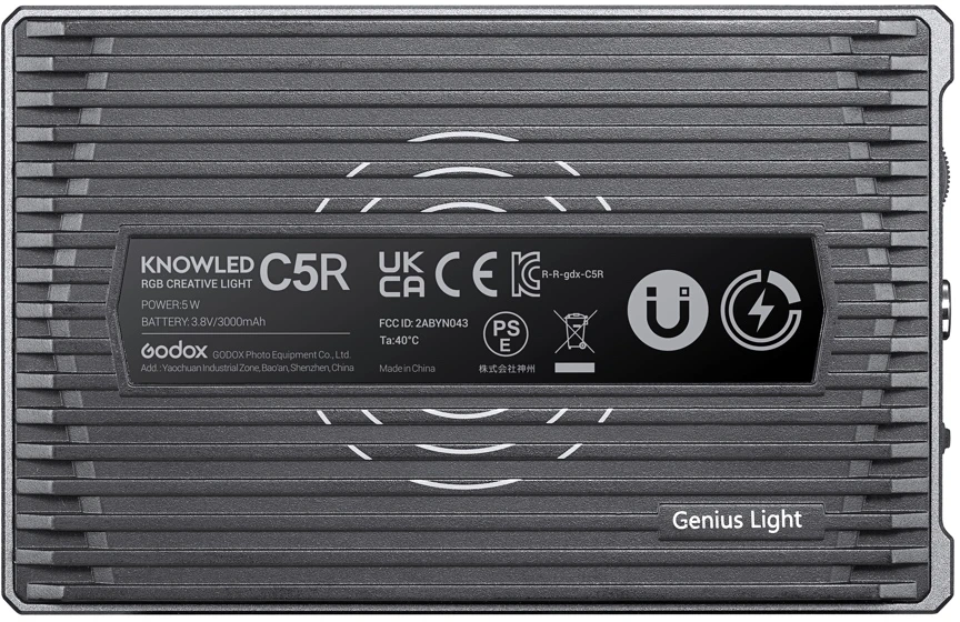Apšvietimo Įranga - Godox C5R Mobile RGB LED Light 2500K-8500K 3000mAh