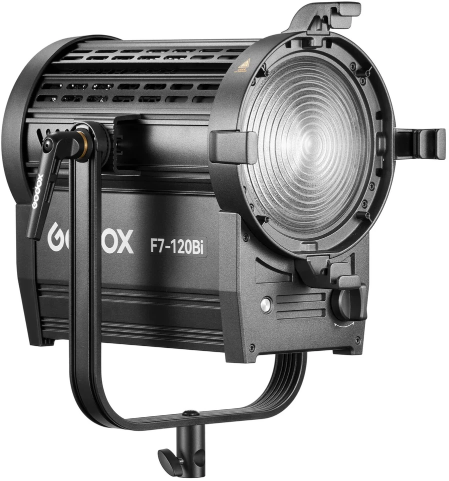 Apšvietimo Įranga - Godox F7 120Bi K2 Dviejų Spalvų LED Fresnel Šviesa 15–60° Spindulio Kampas, CRI 96, TLCI 97, Juoda