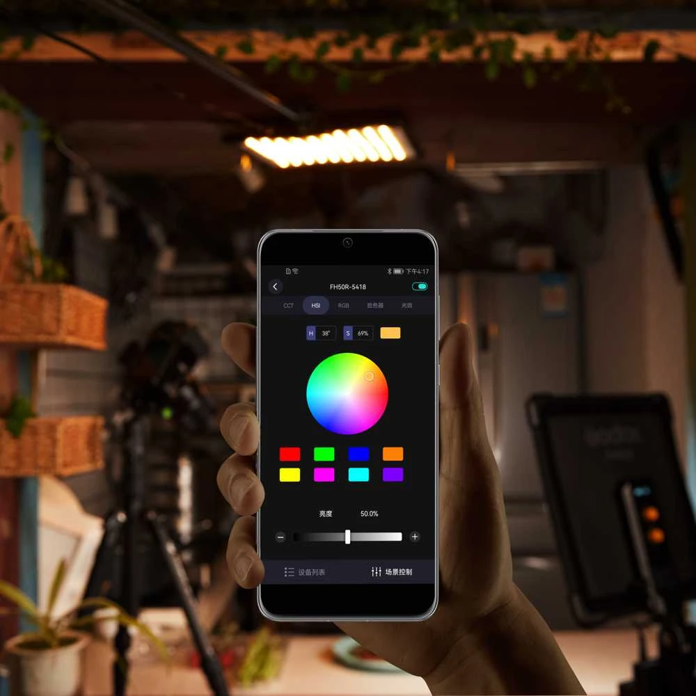 Apšvietimo įranga - Godox FH50Bi Lankstus Nešiojamas LED Šviesos Šaltinis 2800K-6500K