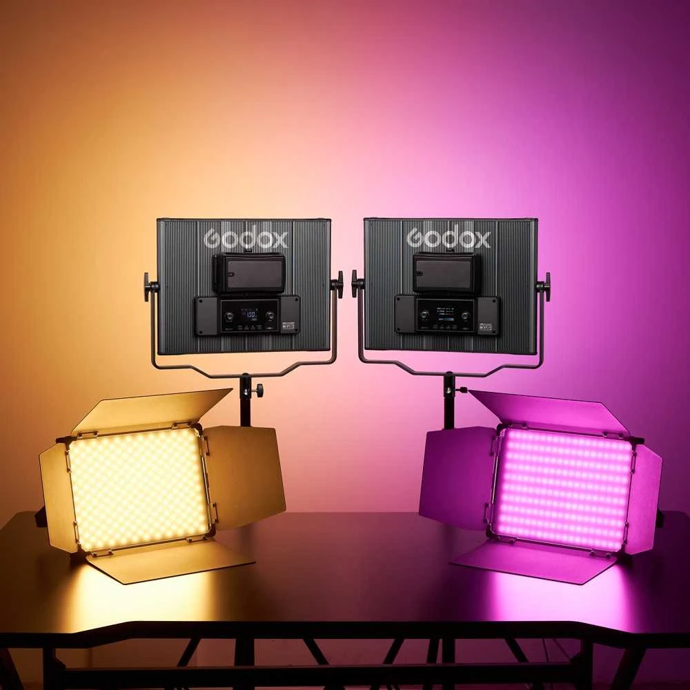 Apšvietimo įranga - Godox LDX100R Panel Light RGBWW, reguliuojamas ryškumas, keli valdymo metodai, RGBWW