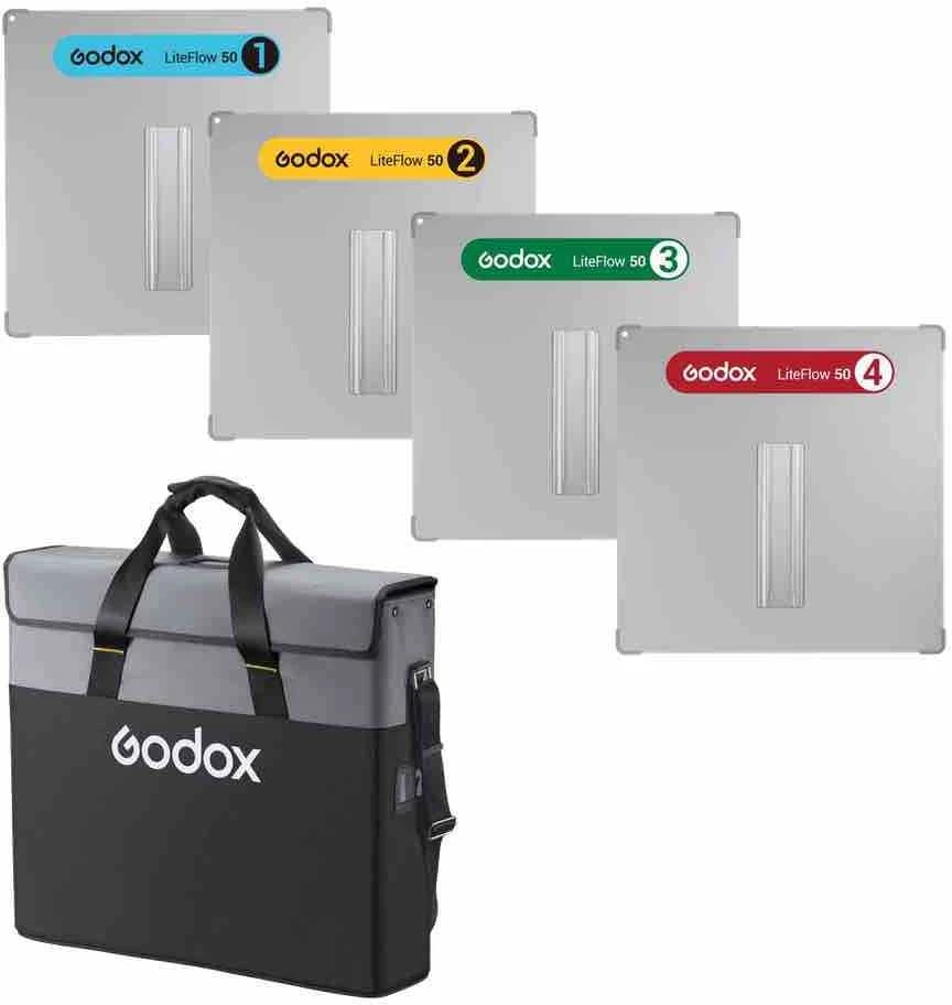 Apšvietimo įranga - Godox LiteFlow reflektorius 50cm rinkinys, 4 difuzoriai