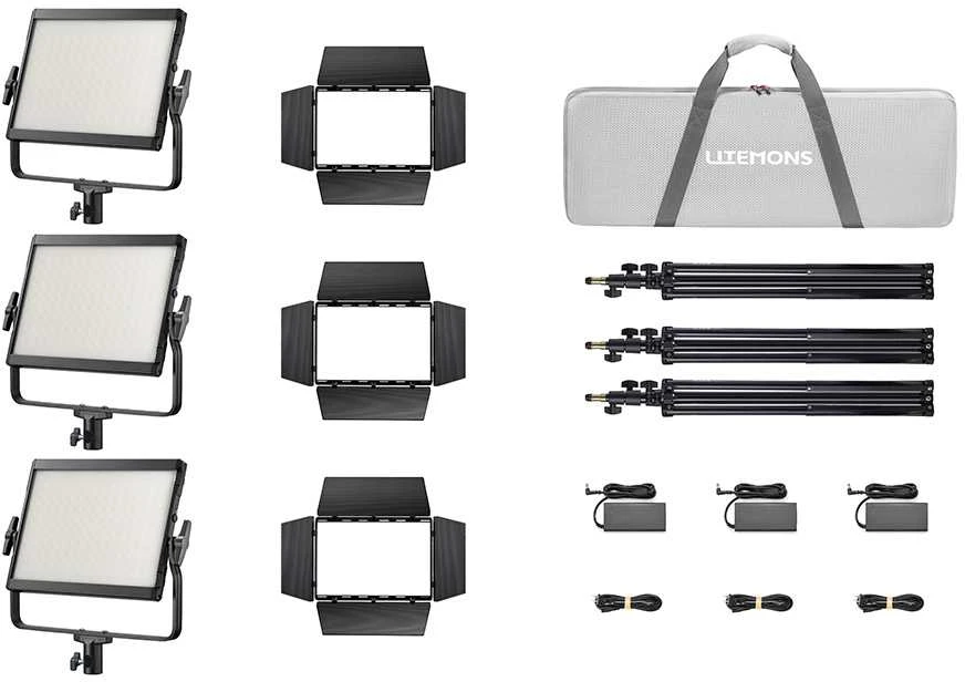 Apšvietimo Įranga - Godox LP1200Bi K3 Bi-color LED Light Panel 3 Kit Juodas