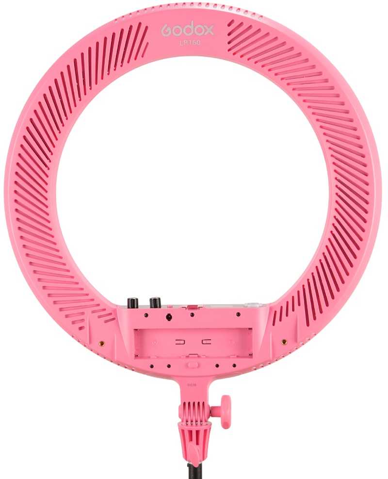 Apšvietimo Įranga - Godox LR160 LED Žiedinė Šviesa 3300-8000K, 10-100% Ryškumas Rožinė