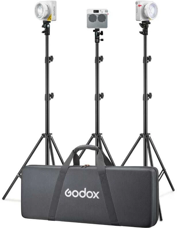 Apšvietimo įranga - Godox ML100BI KIT3 LED vaizdo šviesa reguliuojama 2800K-6500K