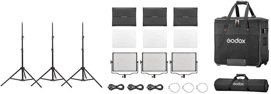 Apšvietimo įranga - Godox P120D K2 120W LED šviesos panelė 5600K